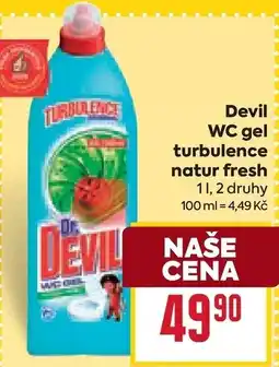 Billa Devil wc gel turbulence natur fresh nabídka
