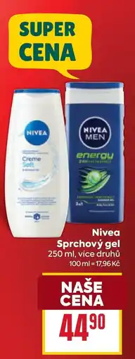 Billa Nivea sprchový gel nabídka