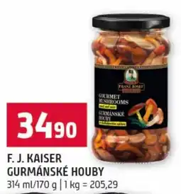 Terno F. J. Kaiser gurmánské houby nabídka