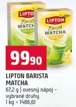 Terno Lipton barista matcha nabídka