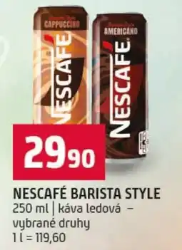 Terno Nescafé barista style nabídka