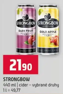 Terno Strongbow cider - vybrané druhy nabídka