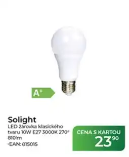 Tamda Foods Solight LED žárovka klasického tvaru 10W E27 3000K 270° 810lm nabídka