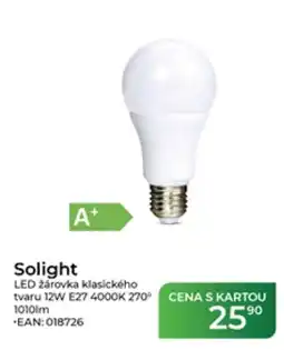 Tamda Foods Solight LED žárovka klasického tvaru 12W E27 4000K 270° nabídka