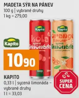 Terno Kapito sycená limonáda - vybrané druhy nabídka