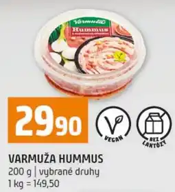 Terno Varmuža hummus nabídka