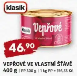 Terno Klasik vepřové ve vlastní šťávě nabídka
