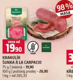 Terno Krahlík šunka á la carpacio nabídka