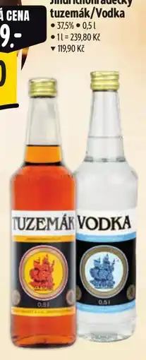 Albert Jindřichohradský tuzemák/Vodka nabídka