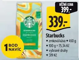 Albert Starbucks zrnková káva nabídka