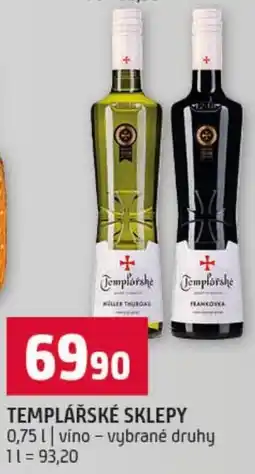 Terno Templářské sklepy nabídka