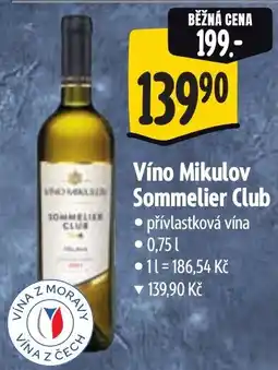 Albert Víno Mikulov Sommelier Club nabídka