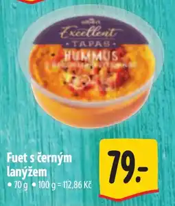Albert Excellent tapas hummus s černým lanýžem nabídka