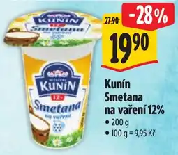 Albert Kunín Smetana na vaření 12% nabídka