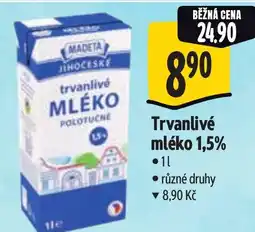Albert Madeta trvanlivé mléko 1.5% nabídka