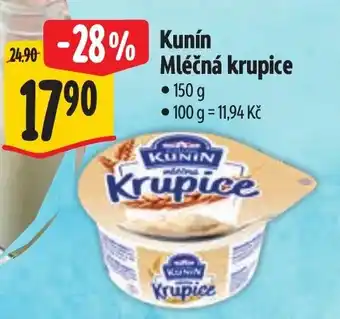 Albert Kunín mléčná krupice nabídka