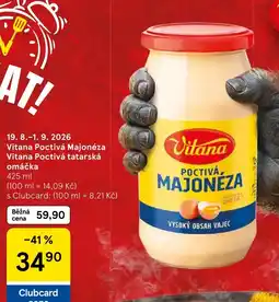 Tesco Vitana poctivá majonéza nabídka