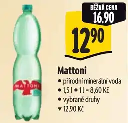 Albert Mattoni přirozená minerální voda nabídka