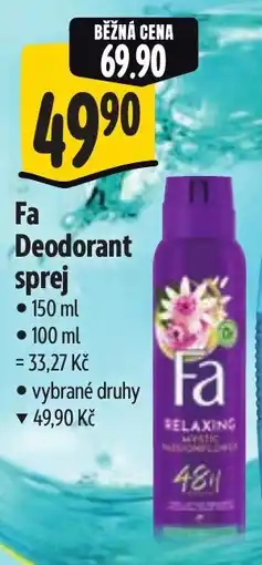 Albert Fa Deodorant sprej nabídka