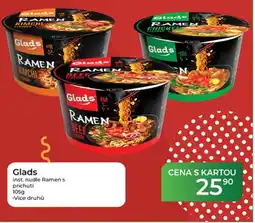 Tamda Foods Glads inst. nudle Ramen s příchutí nabídka
