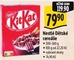 Albert Nestlé Dětské cereálie nabídka