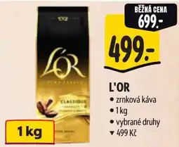 Albert L'OR zrnková káva nabídka