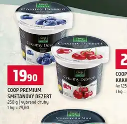 Terno Coop premium smetanový dezert nabídka