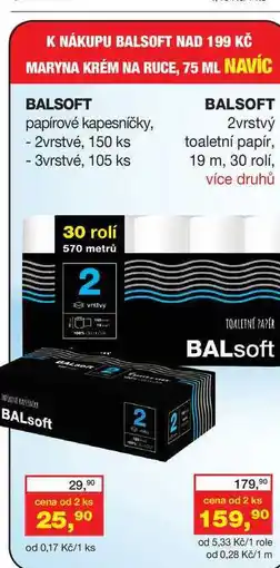 Ráj drogerie BALSOFT 30 rolí nabídka