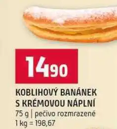 Terno KOBLIHOVÝ BANÁNEK S KRÉMOVOU NÁPLNÍ 75 g pečivo rozmrazené nabídka