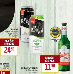 Billa Proud ležák limetka nabídka