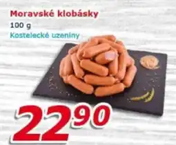 ESO MARKET Kostelecké uzeniny Moravské klobásky nabídka