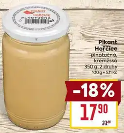 Billa Pikant Hořčice plnotučná, kremžská nabídka