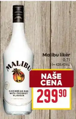 Billa Malibu likér nabídka