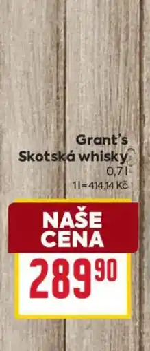 Billa Grant's Skotská whisky nabídka
