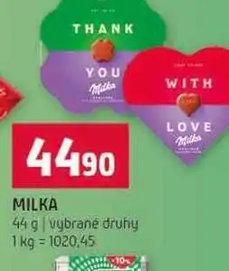 Terno MILKA 44 g vybrané druhy nabídka