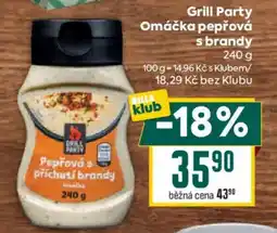 Billa Grill Party Omáčka pepřová s brandy nabídka
