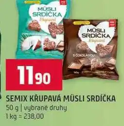 Terno SEMIX KRUPAVÁ MÜSLI SRDÍČKA 50 g vybrané druhy nabídka