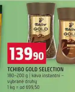 Terno TCHIBO GOLD SELECTION 180-200 g kava instantni vybrané druhy nabídka