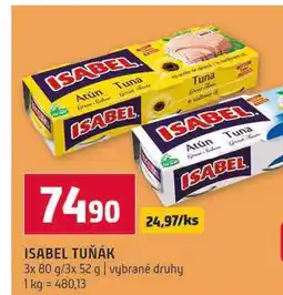 Terno ISABEL TUŇÁK 3x 80 g 3x 52 g vybrané druhy nabídka