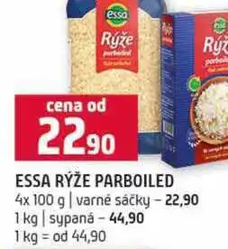 Terno ESSA RÝŽE PARBOILED 4x 100 g varné sáčky 1 kg sypaná nabídka