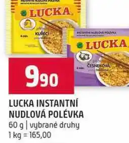 Terno LUCKA INSTANTNÍ NUDLOVÁ POLÉVKA 60 g vybrané druhy nabídka