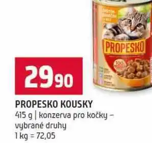 Terno PROPESKO KOUSKY 415 g konzerva pro kočky vybrané druhy nabídka