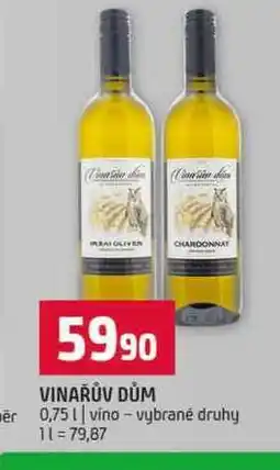 Terno VINAŘŮV DŮM 0,75l vino vybrané druhy nabídka