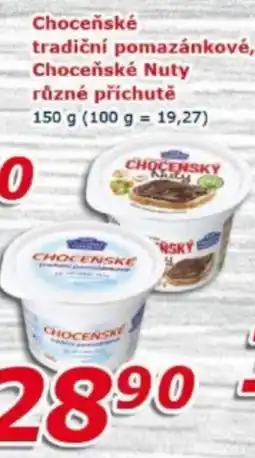 ESO MARKET Chocenske tradiční pomazánkové, Chocenske Nuty nabídka