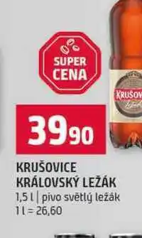 Terno KRUŠOVICE KRÁLOVSKÝ LEŽÁK 1,5l pivo světlý ležák nabídka