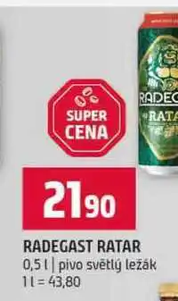 Terno RADEGAST RATAR 0,5l pivo světlý ležák nabídka