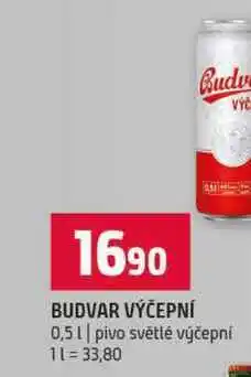 Terno BUDVAR VÝČEPNÍ 0,5l pivo světlé výčepní nabídka