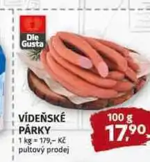 Terno VÍDEŇSKÉ PÁRKY pultový prodej nabídka