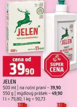 Terno JELEN 500 ml na ručni praní 550 g mýdlový prášek nabídka