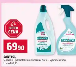 Terno SANYTOL 500 ml-1l dezinfekční univerzální čistič vybrané druhy nabídka